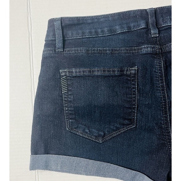 Paige Jimmy Jimmy Shorts‎ Size 32 Blue Denim Dark Wash Stretch Luxury Coquette - Picture 4 of 6